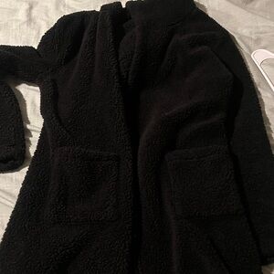 Cozy Black Fleece robe